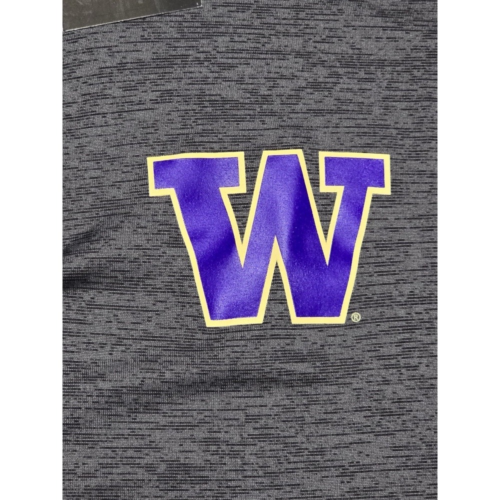 Washington Huskies Sweater‎ Mens 2XL Gray 1/4 Zip Pullover Long Sleeve New NWT - Picture 2 of 8